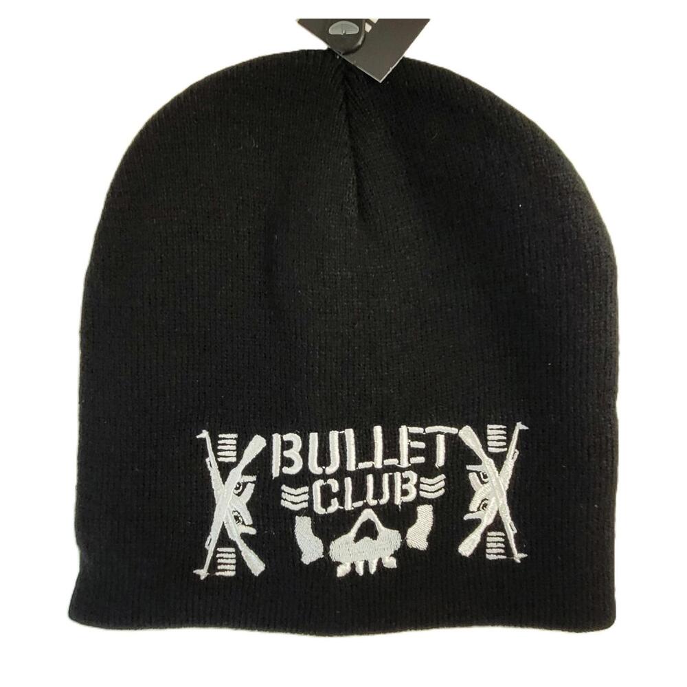 Bullet Club Beanie Black Knit Hat NJPW Wrestling Logo - NEW